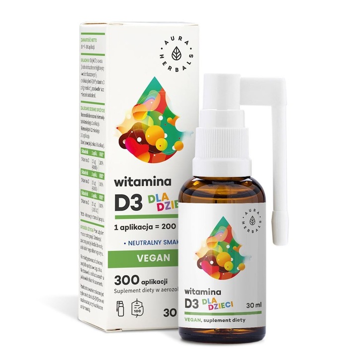 Витамин D3, Aura Herbals, Спрей, 30мл
