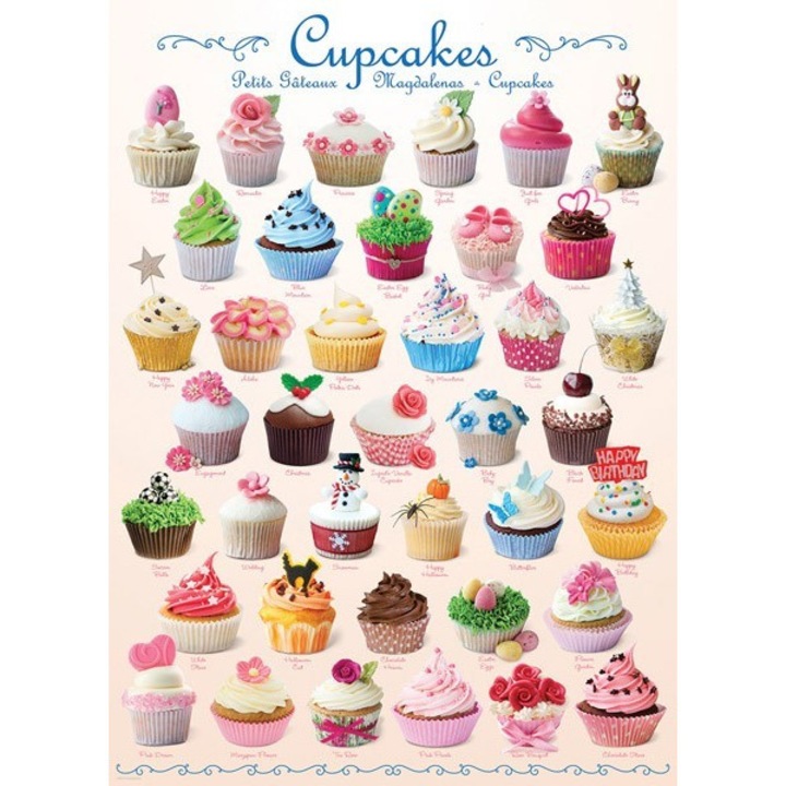 EuroGraphics 1000 db-os puzzle - Cupcakes (6000-0409)