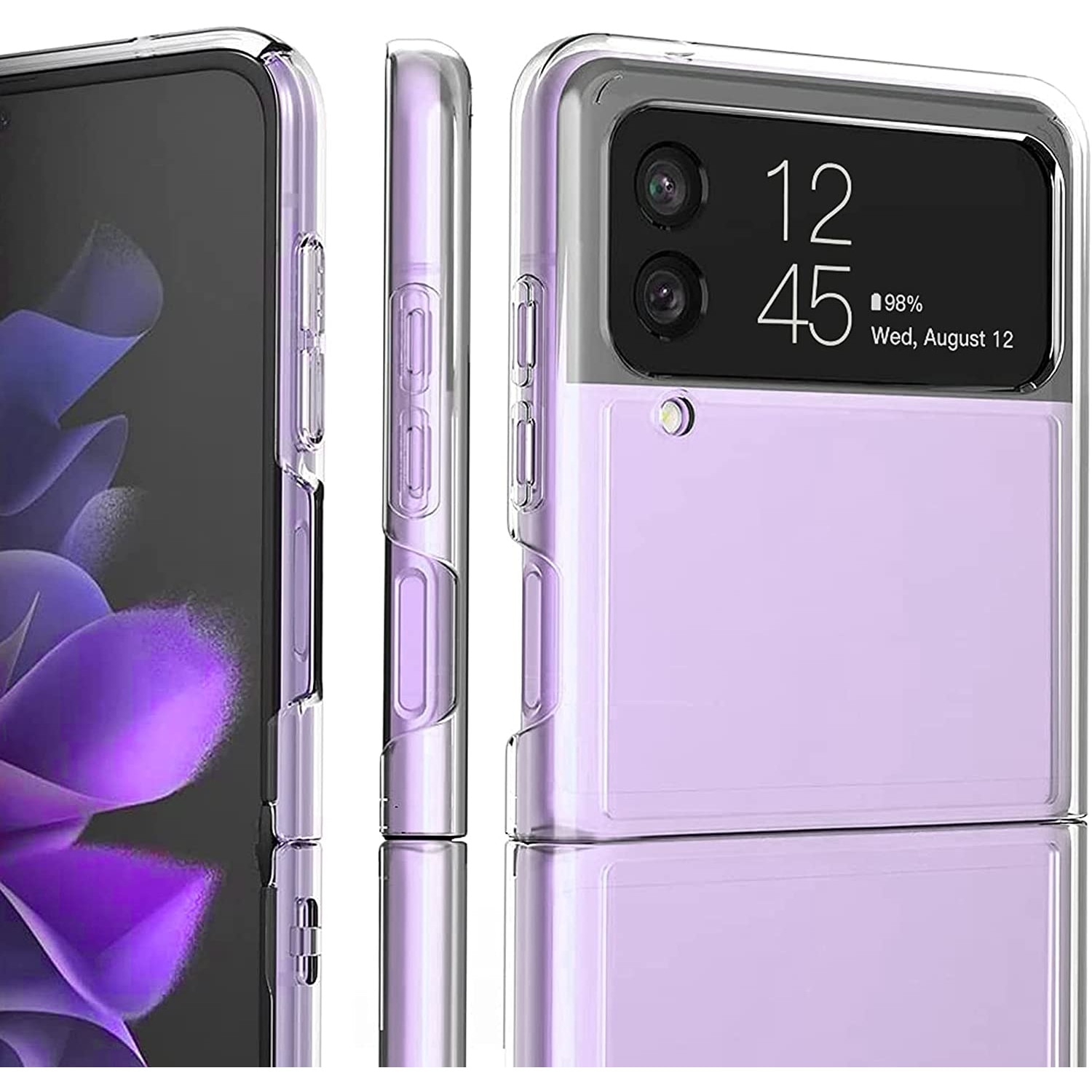 Husa TPU Antisoc pentru Samsung Z Flip 3, PremiumCell, Silicon, Protectie Antisoc, Camera Ultra Safe, Transparenta