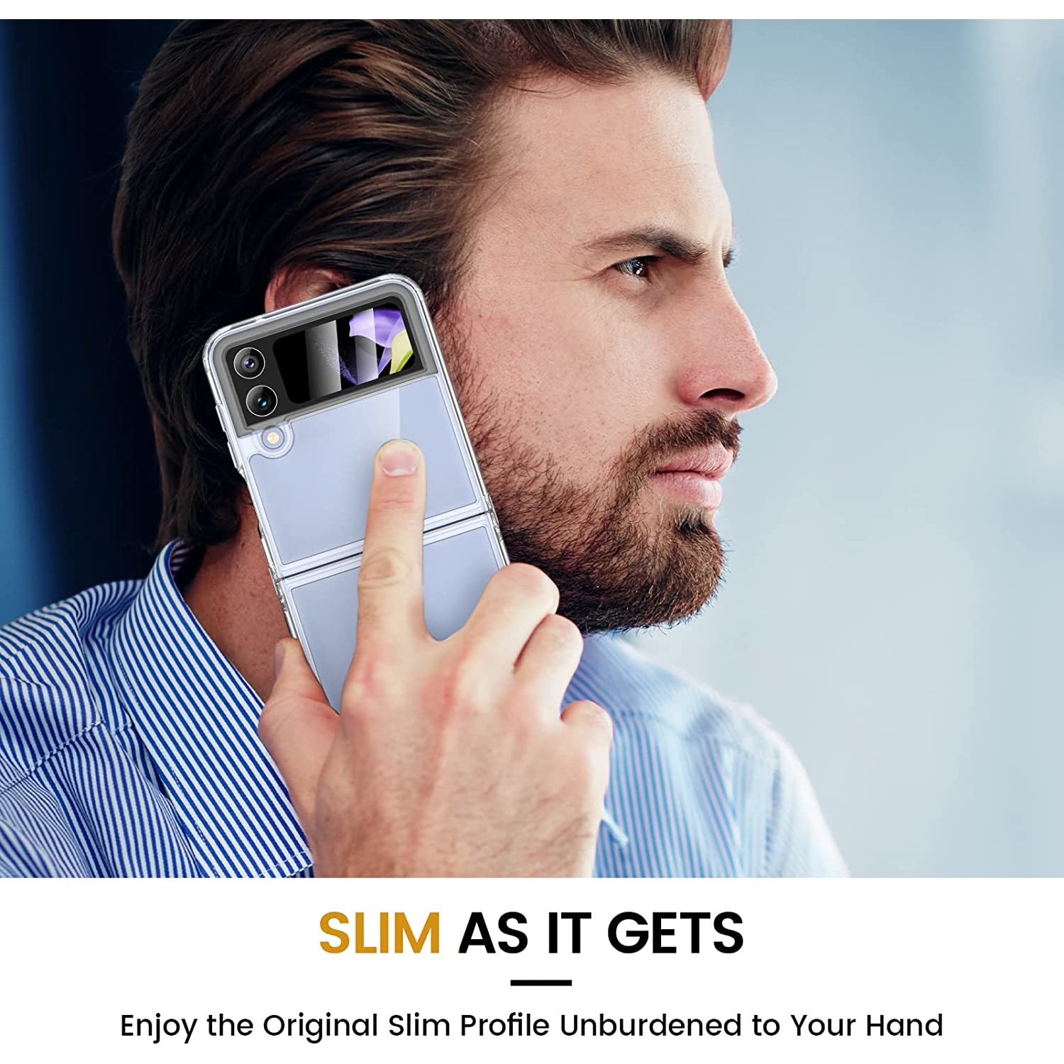 Husa TPU Antisoc pentru Samsung Z Flip 4, PremiumCell, Silicon, Protectie Antisoc, Camera Ultra Safe, Transparenta