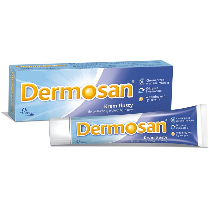 Крем за лице, Dermosan, Маслена текстура, Глицерин, 40 гр