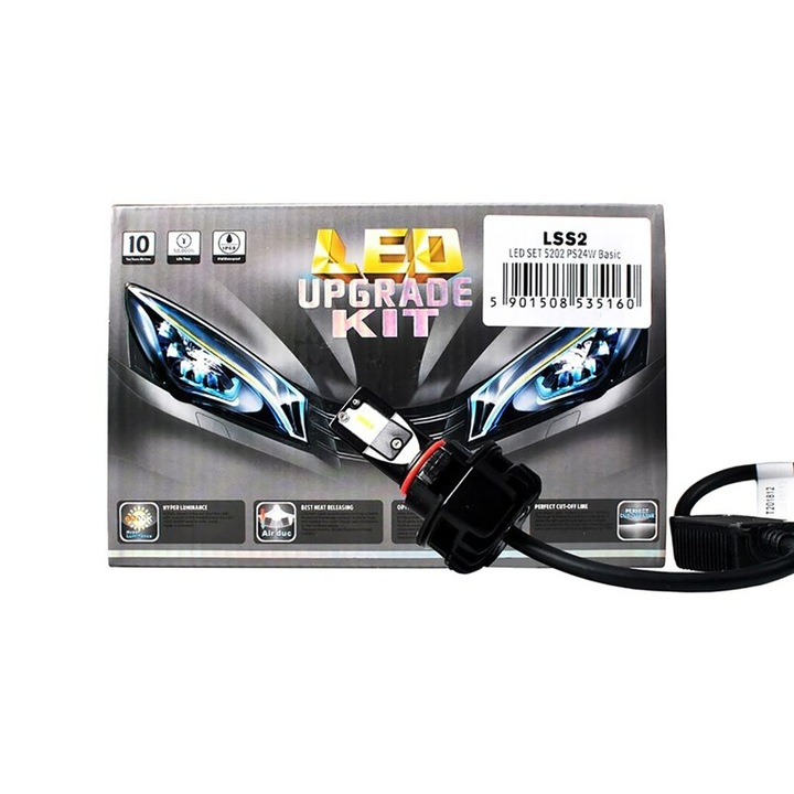 LED комплект, M-Tech, PS24W, 12/24 V, 16 W, 5700K, Студено бял