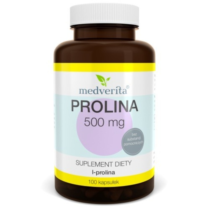 Supliment alimentar Prolina, Medverita, 500 mg, 100 capsule