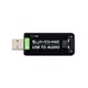 USB звукова карта Waveshare, Съвместима с Raspberry Pi/Jetson Nano, Черен