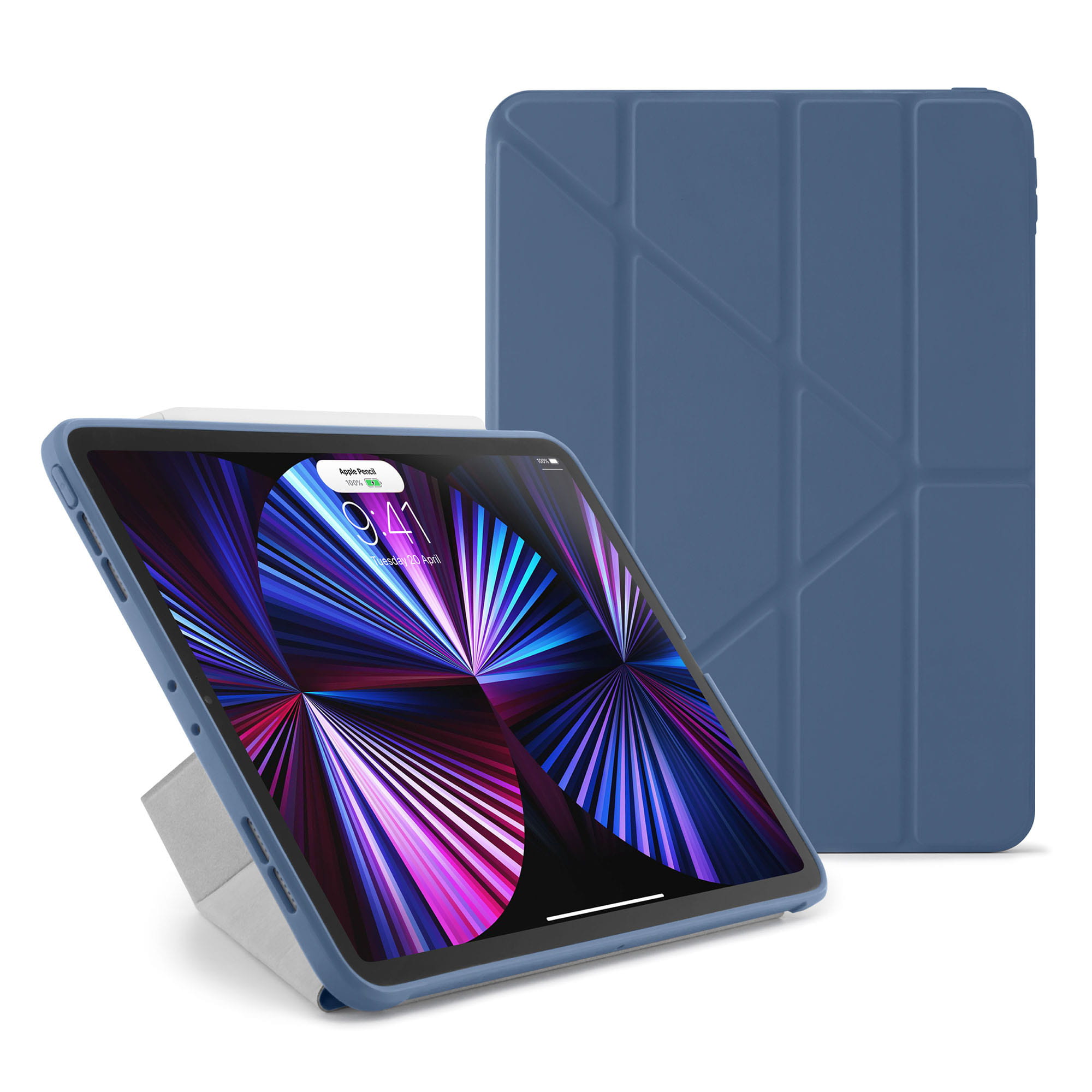 Husa Pipetto pentru iPad Pro 11, 2021/2020/2018, Albastru