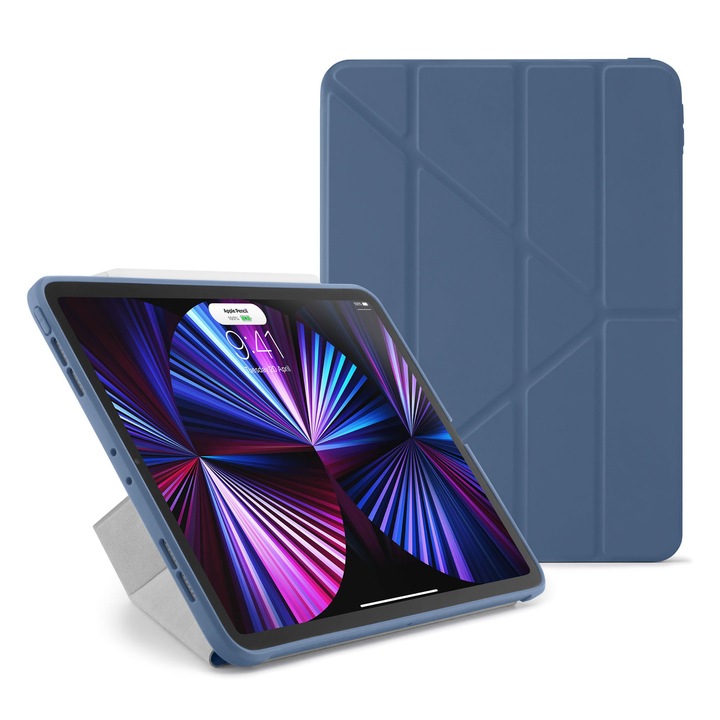 Husa Pipetto pentru iPad Pro 11, 2021/2020/2018, Albastru