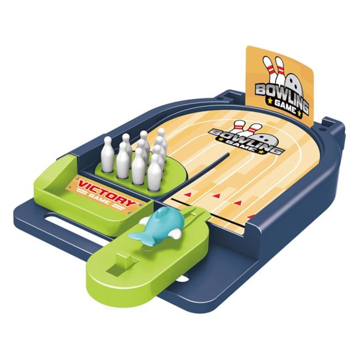Joc de masa pentru copii, bowling, 24x15cm, plastic, ADR