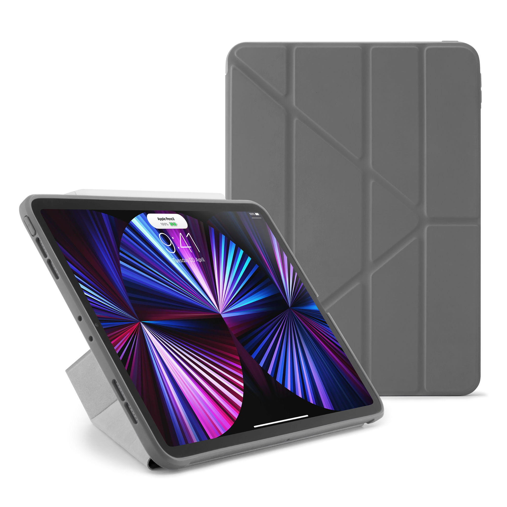 Husa Pipetto pentru iPad 11 Pro, 2021/2020/2018, Gri