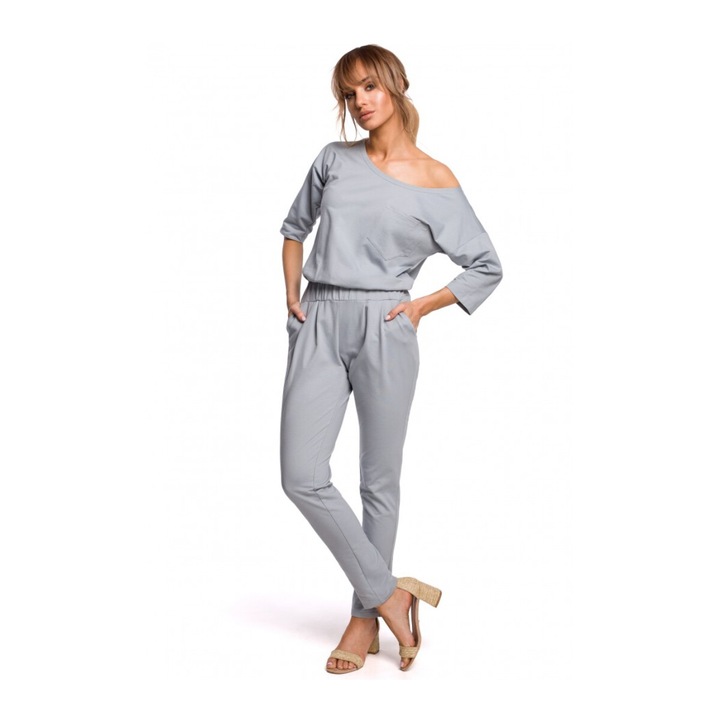 Salopeta cu umar cazut MOE, Bumbac, Gri1`2, Gri