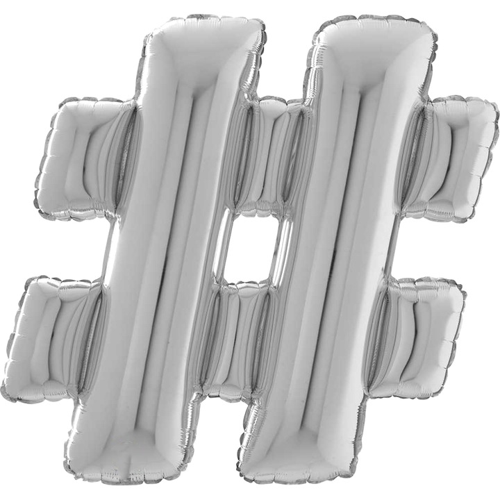 Balon Folie Simbol #, Argintiu, 66 cm, 26479S