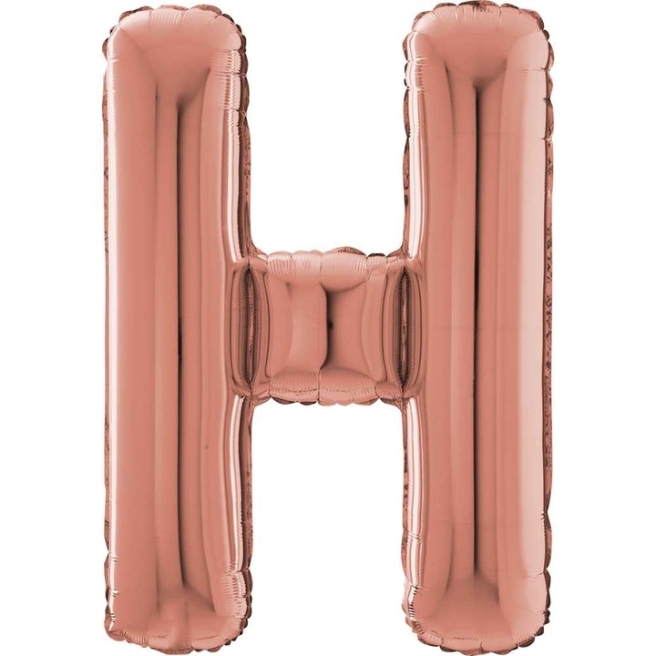 Balon Folie Litera H, Rose Gold, 66 cm, 262723RG