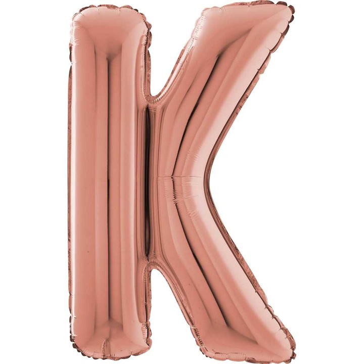 Balon Folie Litera K, Rose Gold, 66 cm, 263023RG