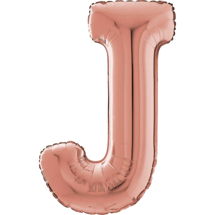 Balon Folie Litera J, Rose Gold, 66 cm, 262923RG