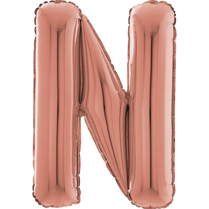 Balon Folie Litera N, Rose Gold, 66 cm, 263323RG