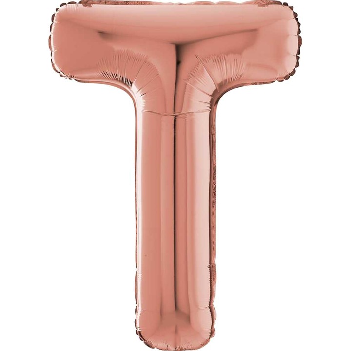 Balon Folie Litera T, Rose Gold, 66 cm, 263923RG
