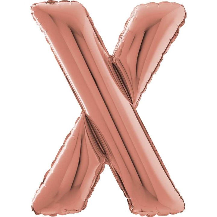 Balon Folie Litera X, Rose Gold, 66 cm, 264323RG