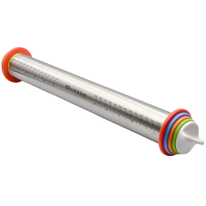 Sucitor inox, ajustabil, cu set de 4 inele, 42x6cm, Quttin