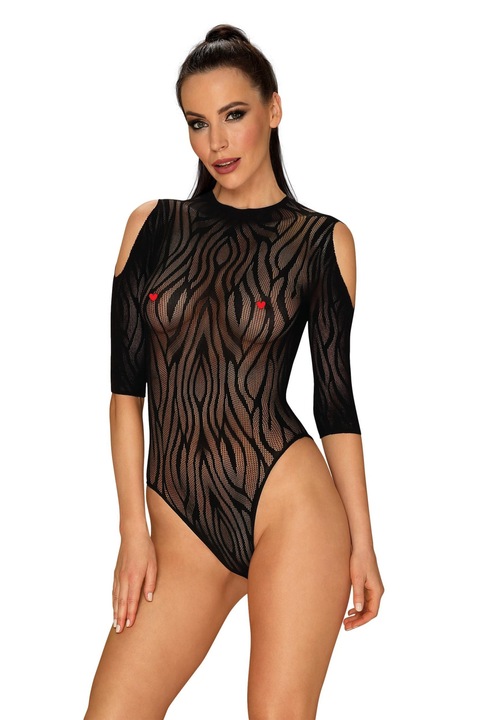 Body Obsessive, Merry, cu decupaje, Negru, S-M-L