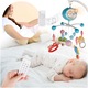 Carusel muzical cu rotire 360 de grade, cu pandantive colorate, cronometru, pronuntie numere in engleza, cantece vesele, proiector si Telecomanda, Blue