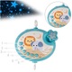 Carusel muzical cu rotire 360 de grade, cu pandantive colorate, cronometru, pronuntie numere in engleza, cantece vesele, proiector si Telecomanda, Blue