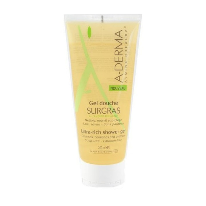 Gel de dus, A-Derma, Ovaz Rhealba, 200ml