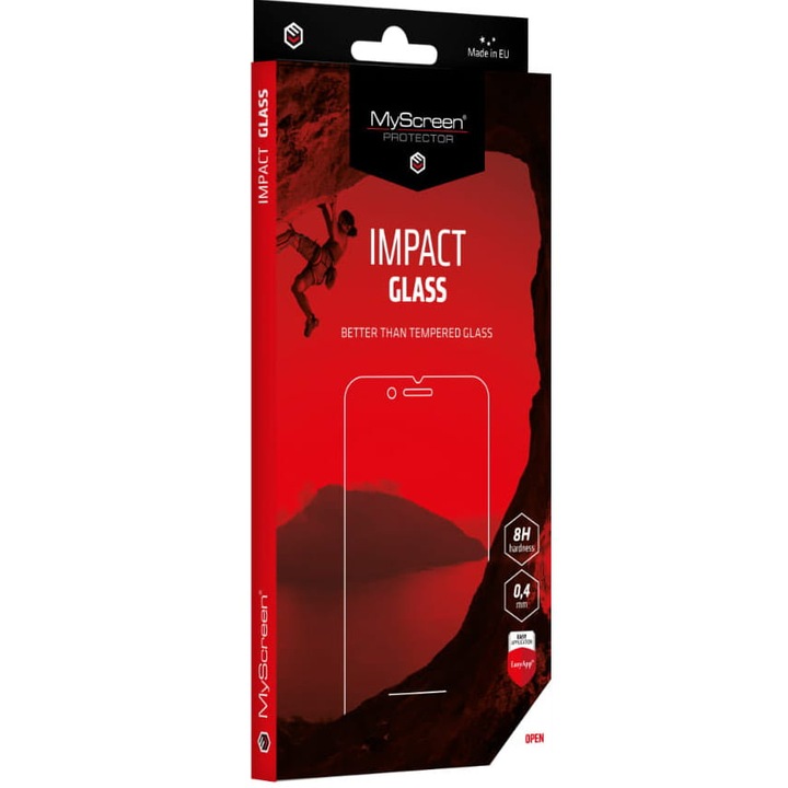 MS ImpactGLASS iPhone 13 Pro Max 6.7″ készülékhez ütésálló hibrid üveg 8H fekete