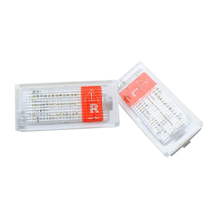 Комплект 2 LED лампи, M-Tech, За регистрационен номер, За BMW E46 Coupe 03-07, Бяла светлина