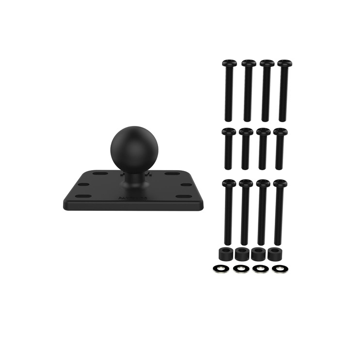 Suport motocicleta pentru rezervor frana, Ram Mounts, Aluminiu, Stift de 1" lateral, Negru