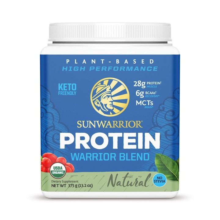 Proteina vegetala Sunwarrior Warrior Blend Natural, 375 g