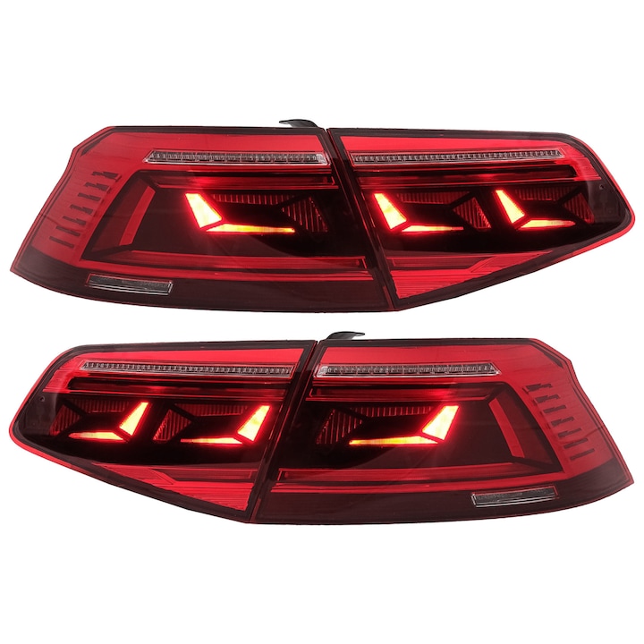 Комплект от 2 LED стопа, съвместими с VW Passat B8 3G (2015-2019) Седан B8.5 Динамичен дизайн на сигнала