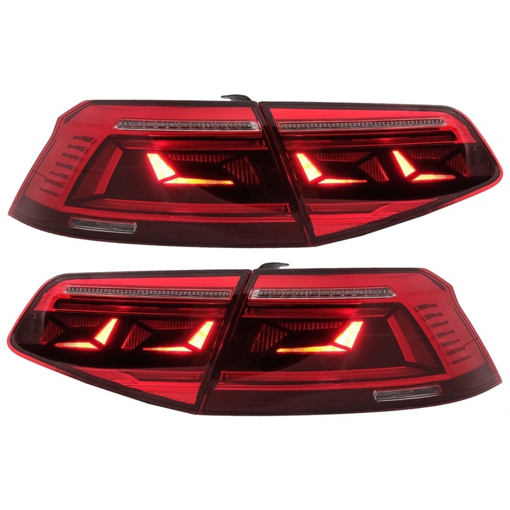 Stopuri LED compatibil cu VW Passat B8 3G 2015-2019 Sedan B8.5 Design cu semnal dinamic