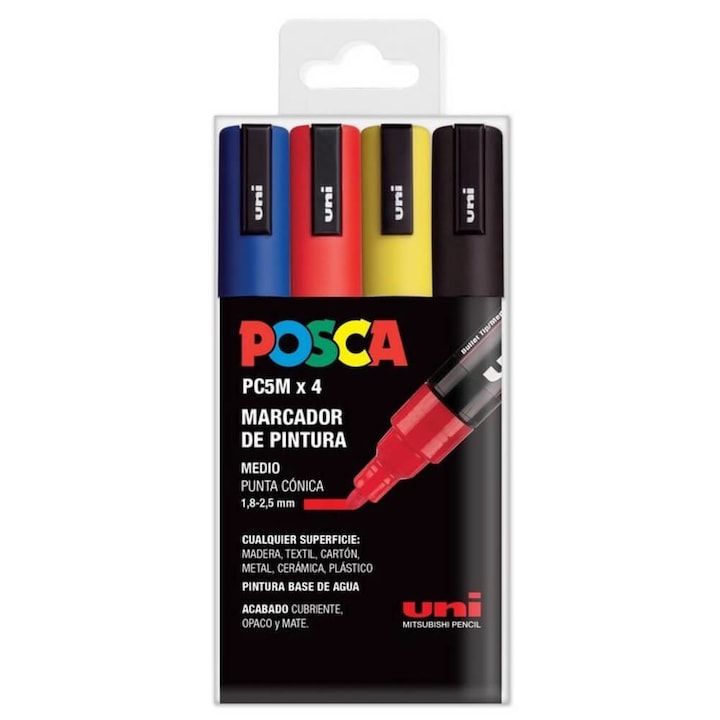 Set 4 markere Posca Basic PC-5M