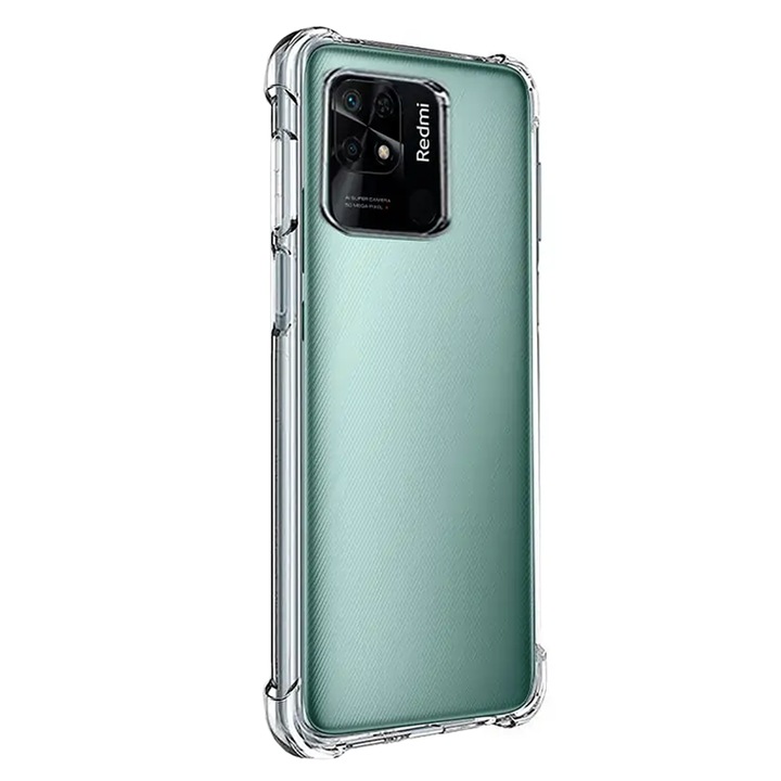 Xiaomi Redmi 10C-vel kompatibilis szilikon tok, Clear Extra Slim ütéscsillapító technológia, ultra védelem, átlátszó