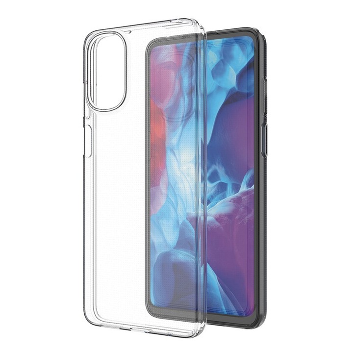 Motorola Moto E32 / E32S-vel kompatibilis szilikon tok, kristálytiszta, vékony illeszkedés, ultra védelmi technológia, átlátszó