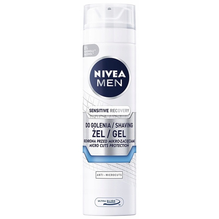 Гел за бръснене, Nivea, Sensitive Recovery, 200 мл