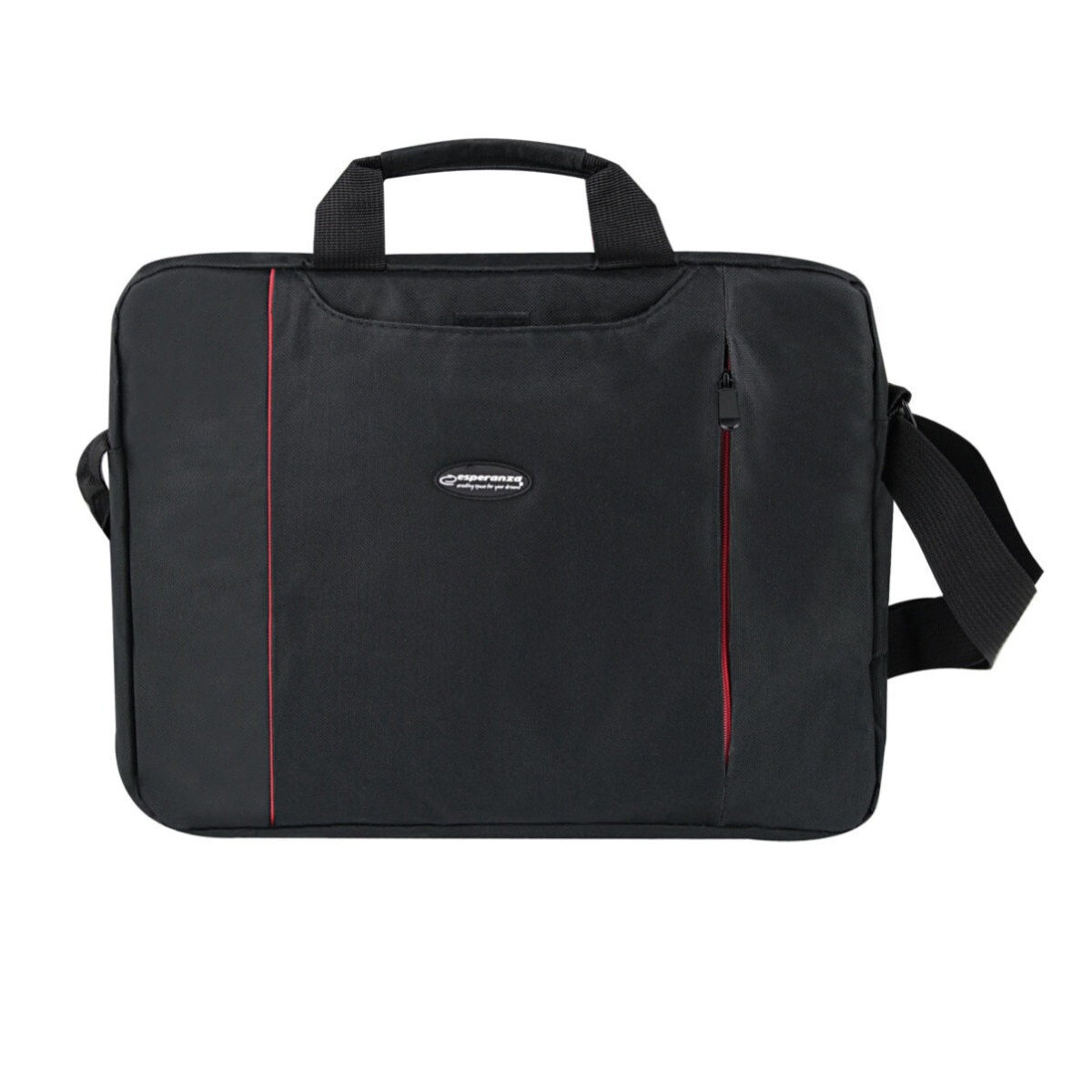 Geanta laptop Esperanza Salerno, 15.6", poliester, curea reglabila, neagra Negru 15.6 inch