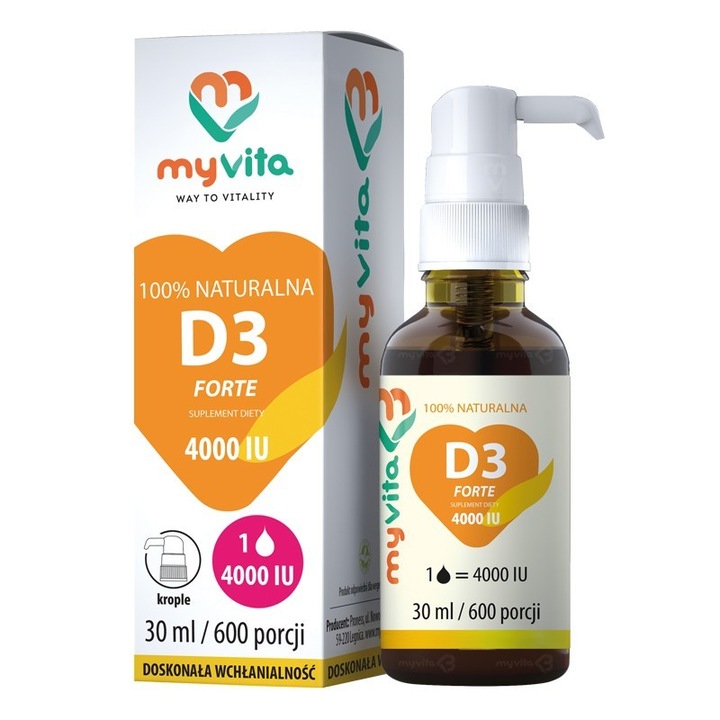 D3-vitamin, MyVita, cseppek, 4000UI, 30ml