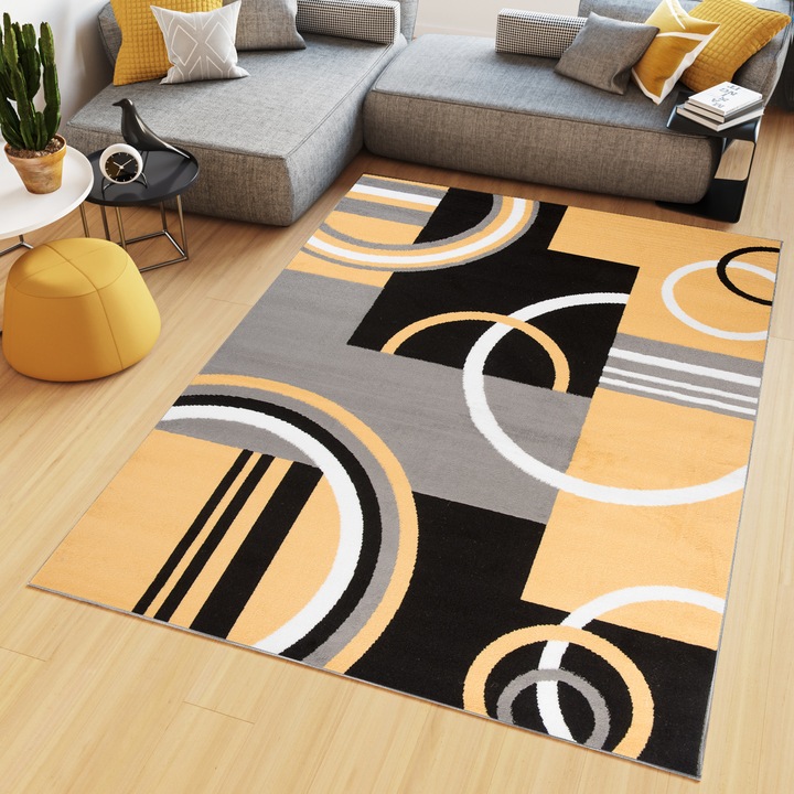 Килим TAPISO, Z897A, Полипропилен, 160 x 230см, Жълт