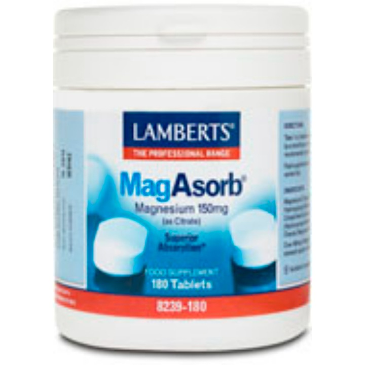 Supliment alimentar magneziu Mag Asorb, Lamberts, 180 tablete
