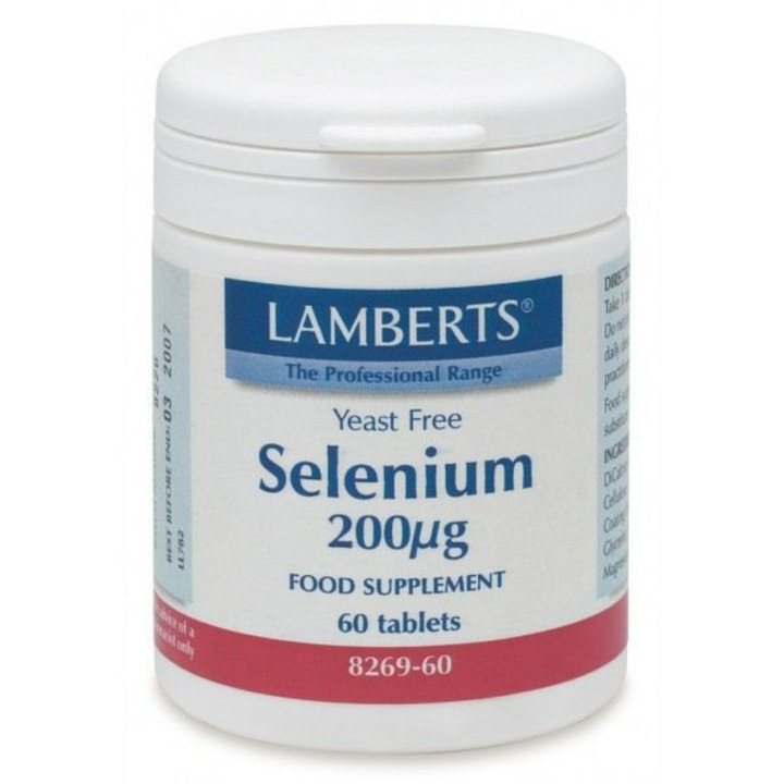 Supliment alimentar Seleniu, Lamberts, 200 mg, 60 tablete