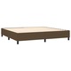 vidaXL sötétbarna szövet rugós ágy matraccal 200 x 200 cm 3136944