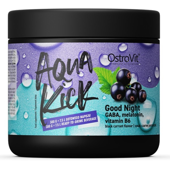 Supliment alimentar Aqua Kick, OstroVit, Coacaze negre, 300g