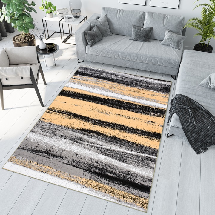 Килим, TAPISO, Q542A, Абстрактен, 100% полипропилен, Многоцветен, 80 x 150 cm
