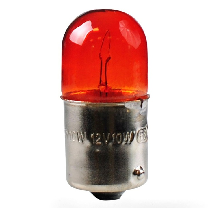 Set 10 becuri auto, M-Tech, RY10W, 12V, 10W, Portocaliu