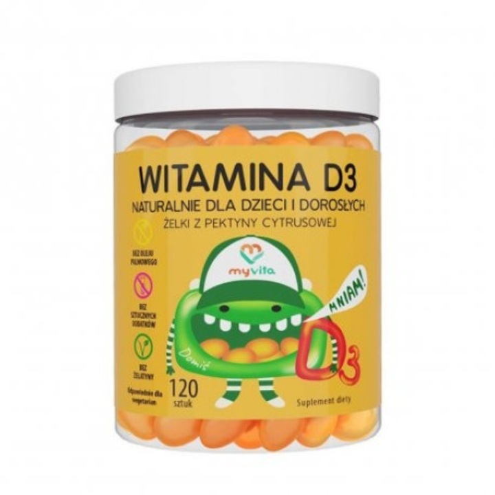 Витамин D3, MyVita, Желета, Деца/Възрастни, 120 бр