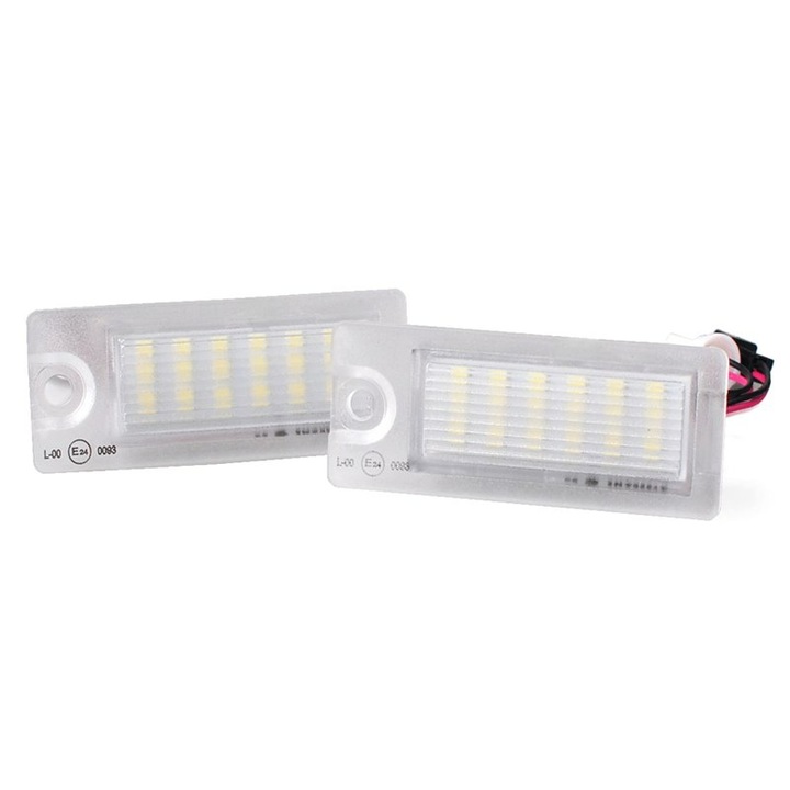 Set 2 becuri LED portbagaj, M-Tech, Volvo, Alb