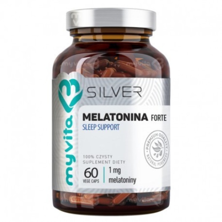 Хранителна добавка Silver Melatonina MyVita, 60 капсули