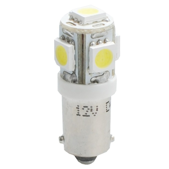 Комплект от 2 LED автомобилни крушки, M-Tech, T4W, 12V, бели