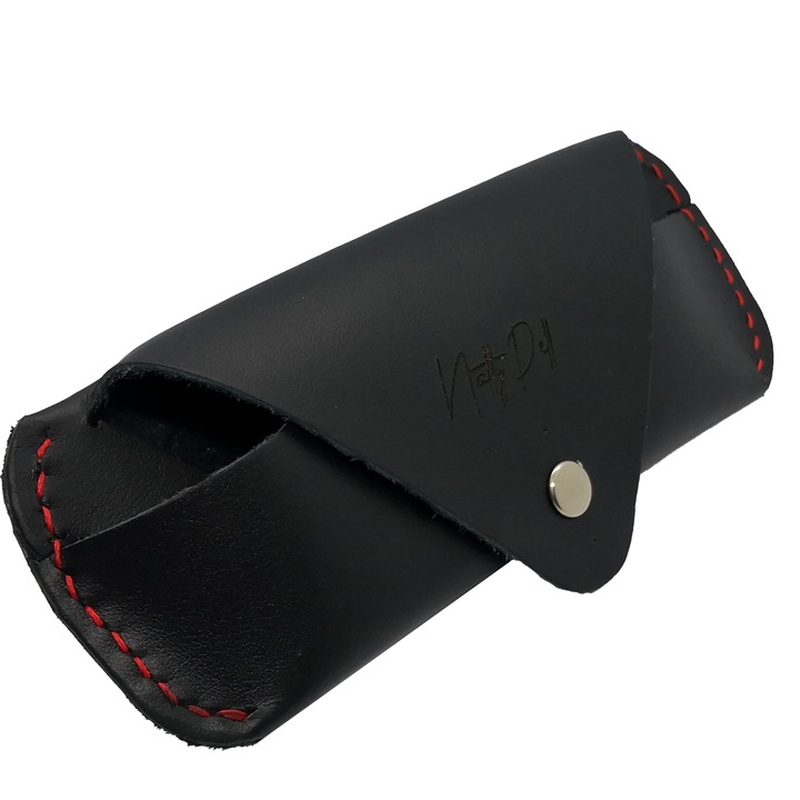 Etui pentru ochelari Natty Pell din piele naturala, Negru 02NR