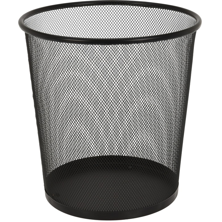 Cos gunoi Excellent Houseware, metal, 26.5x28 cm, negru